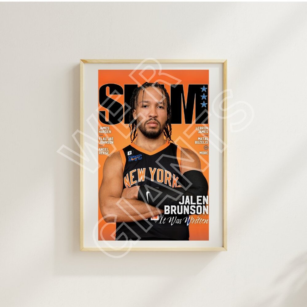 Jalen Brunson 11x17 Art Print (NYC, New York Knicks, NBA, Magazine Look)